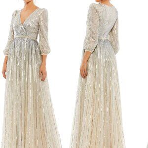 Mac Duggal size 16 metallic sequins